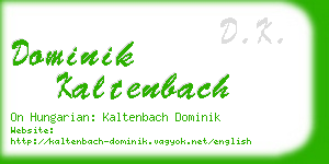 dominik kaltenbach business card